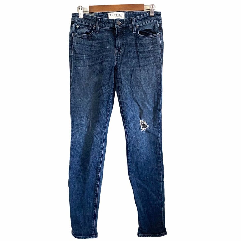 Textile Elizabeth & James Kate Skinny Distressed Medium Wash Blue Jeans Size 29